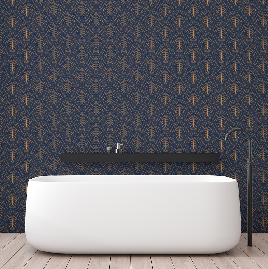 Bathrooms Art Deco Wallpaper