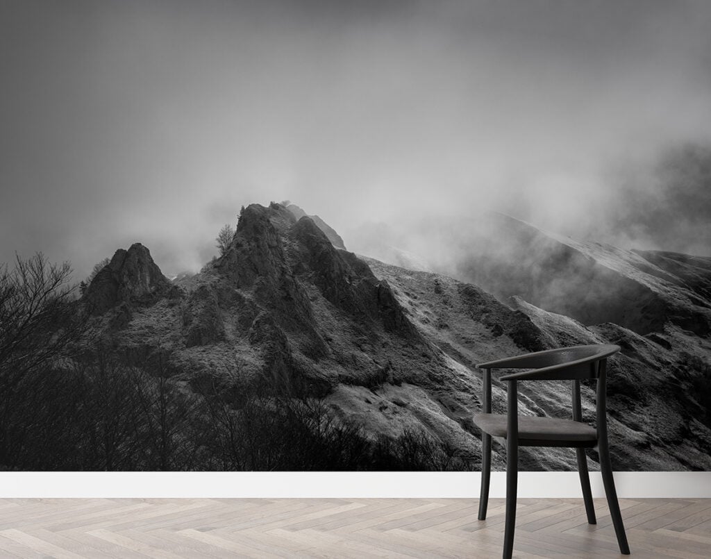 Cloudy Sky Mountain Wallcovering