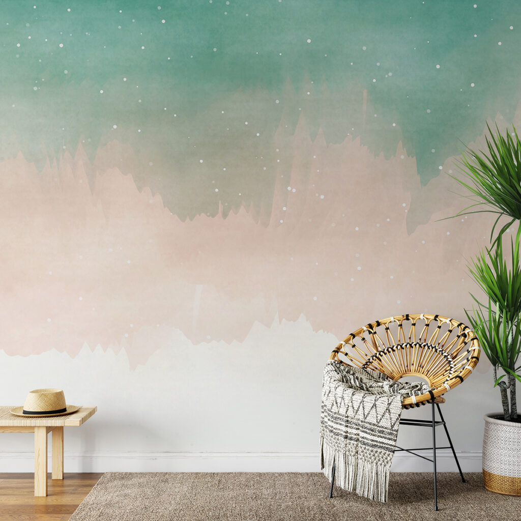 Colorful Watercolor Ombre Removable Wall Murals