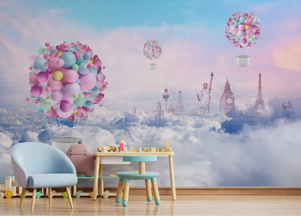 Soaring Dreams with Balloon Wallpaper