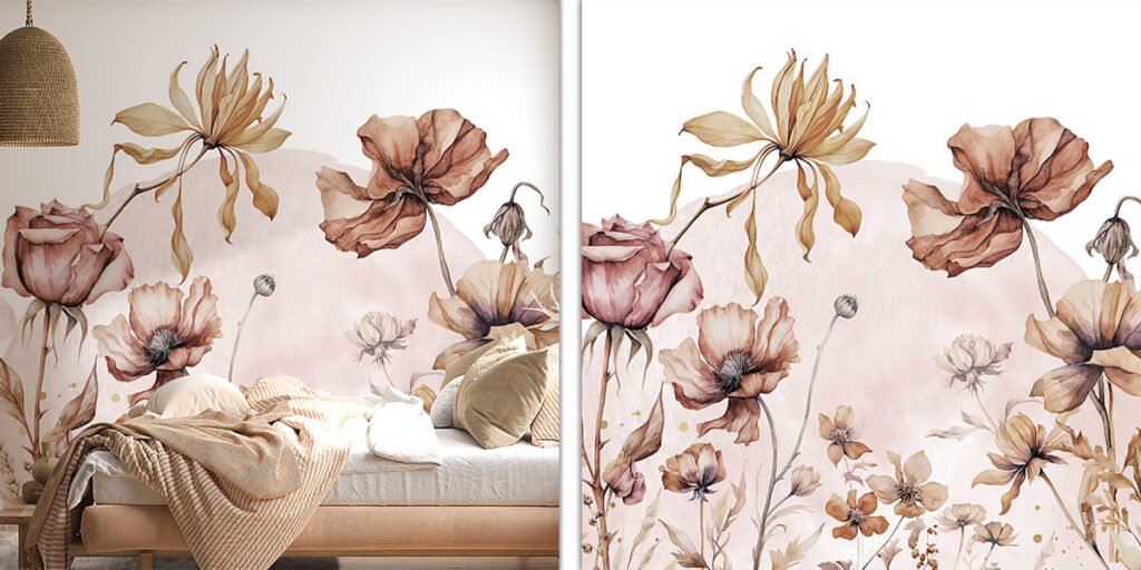 Vintage Floral Wall Mural
